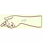Mão tatuada