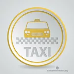 Símbolo de carrinho de táxi