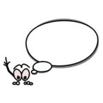 Speech bubble pointing up vector drawing