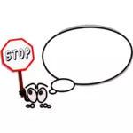 Speech bubble showing stop sign vector image