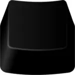 Computer vuoto nero tastiera chiave disegno vettoriale