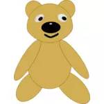 Vector clip art of simple brown teddy bear