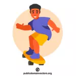 Het skateboarden van de tiener