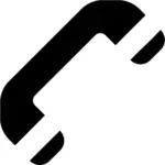 Telephone black icon