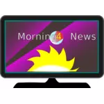 ТВ Новости утром векторное изображение