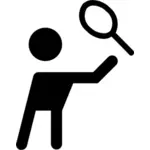 Tennis Spieler silhouette