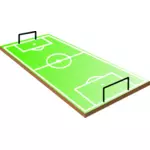 3D voetbal veld vector afbeelding