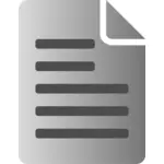Grayscale text file icon vector clip art