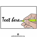 एक कलम के साथ लेखन