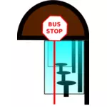 Halte bus vektor