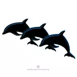 Kolme delfiiniä