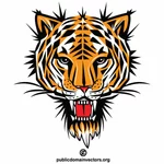 Image vectorielle de couleur de tigre