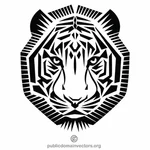 Grafiki wektorowe monochromatyczne Tygrys