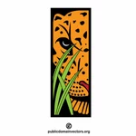 Harimau di bush klip seni