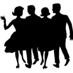 People silhouette vector drawing