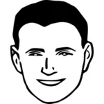 Immagine vettoriale di avatar profilo comico personaggio maschile