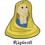 Rapunzel dívka vektorový obrázek