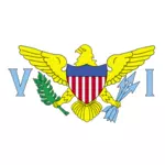 Флаг американских Виргинских островов векторные иллюстрации