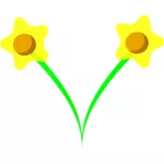 हलका पीला फूल वेक्टर छवि