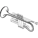 Vector image of a simple trumpet