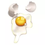 Ødelagt egg vector illustrasjon
