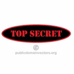 Rótulo de top secret vector
