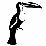 Silhueta de pássaro tucano