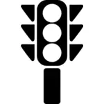 Trafic semafor silueta vector imagine