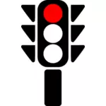Grafika wektorowa ruchu semafora czerwone światło