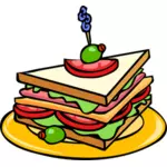 टोस्ट सैंडविच वेक्टर छवि