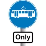 Znak drogowy tramwaje