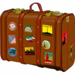 Koffer mit Aufklebern