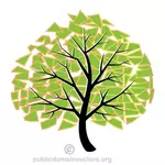 Зеленое дерево векторное изображение