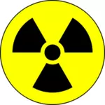 Round nuclear waste warning sign vector image
