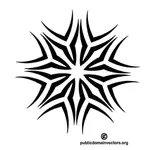 Decorative star abstract shape