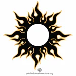 Tribal grafiki clipart słońce