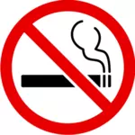 Žádné kouření znamení vektorové ikony