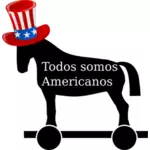 Obamas trojansk häst på Kuba vektorbild