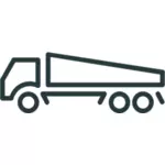 kantelen vrachtwagen pictogramafbeelding lijn kunst vector