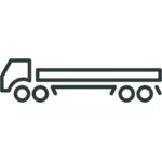 Vektor illustration av dragande lastbil
