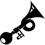 Arte do grampo da silhueta da trombeta