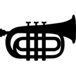 Vector image of long trumpet