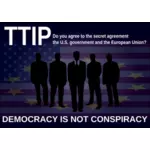 TTIP протеста плакат векторное изображение