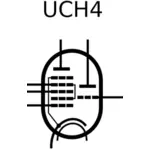 Radio Tube UCH4 Vektorgrafik