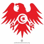Tunezyjski flaga orzeł herb