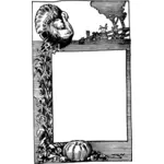 Turkey frame vector illustration