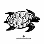 ClipArt di vettore della tartaruga di mare