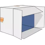 Caja de cartón volcó prediseñadas vector