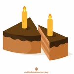 Fette di torta con candele