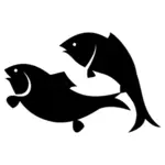 Twee vissen pictogram